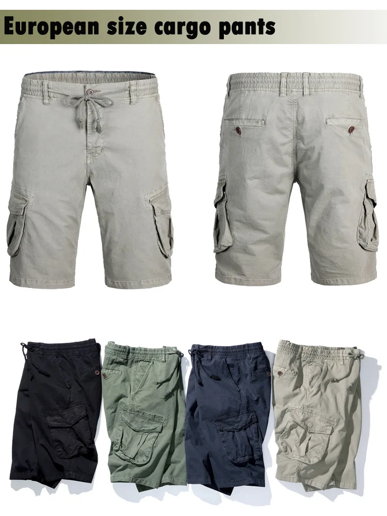 Карго шорты высокого качества на открытом воздухе Обычные прямые винтажные поперечные рабочие шорты брюки карго для мужчин 17811