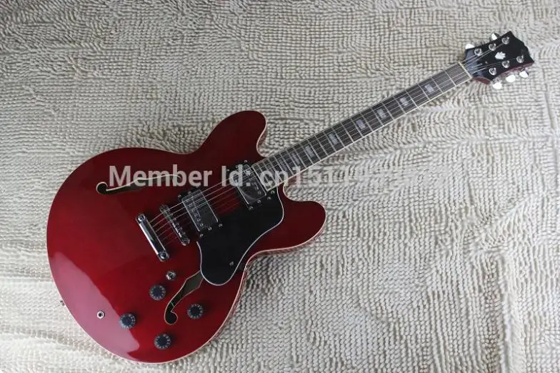 

Free Shipping 2014 New model JAZZ guitar G custom 335 hollow Wine red electric guitar