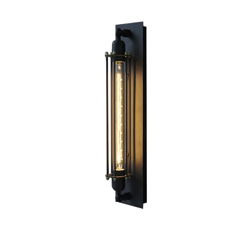 Винтаж Настенные светильники металлические абажуры черный Лофт дизайн ретро прихожей освещение источник Edison оригинальный промышленный д