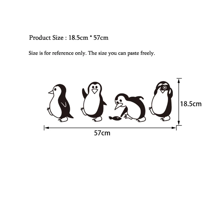 Милая маленькая настенная с пингвином наклейка домашний декор Детская комната гостиная фон украшение Фреска художественные наклейки животные наклейка s