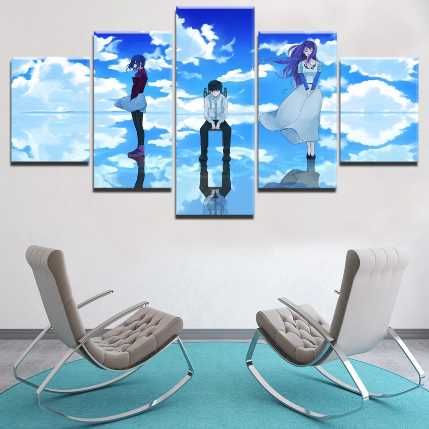 

Modern Canvas Painting Modular Frame HD Printed 5 Pieces Anime Tokyo Ghoul Abstract Landscape Picture Home Decor Wall Art Poster