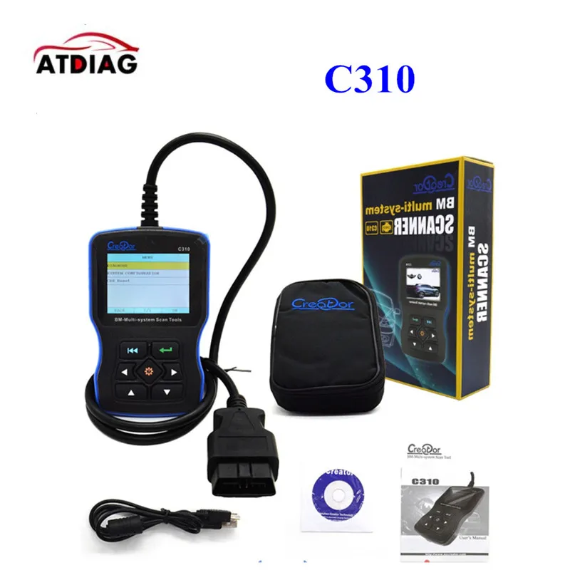 

New Creator C310 Pro V7.6 Version OBD 2 OBDII Multi-System Code Reader Scanner For BMW Mini OBD2 Scan Tool PK inpa k dcan d can
