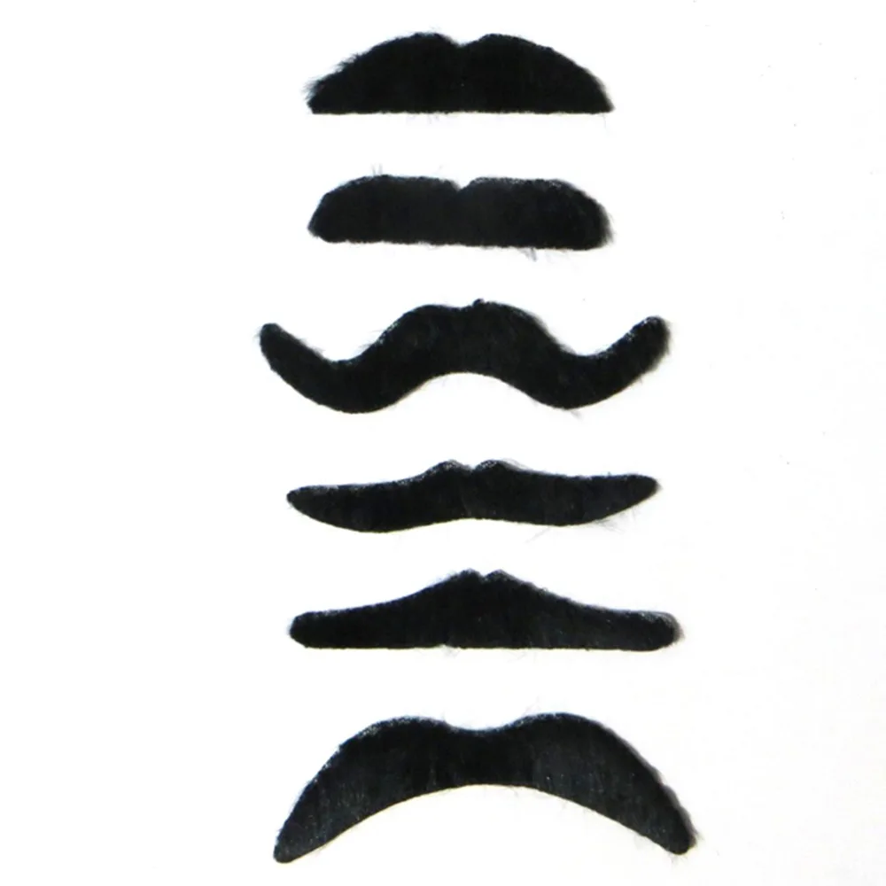 

6pcs/set Funny Fake Beard Whisker Costume Party Halloween Fake Mustache Moustache