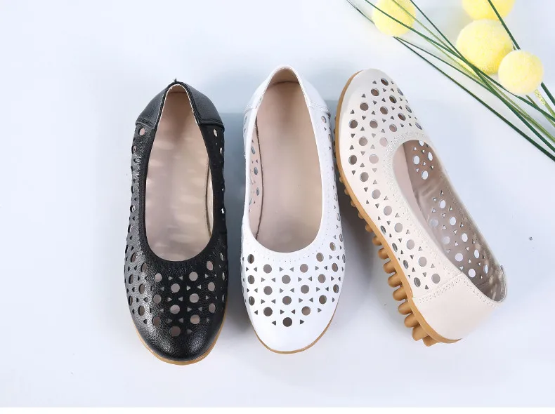CAGILKZEL Shoes Women Flats 2019 Loafers Woman Genuine Leather Female Moccasins Ladies Ballerina Flats Shoes creepers (13)