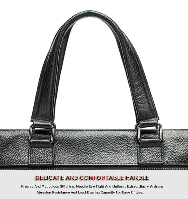 Красивый и практичный бизнес-мягкая сторона из коровьей кожи большой емкости мужская сумка мужская мода кожаный портфель для ноутбука