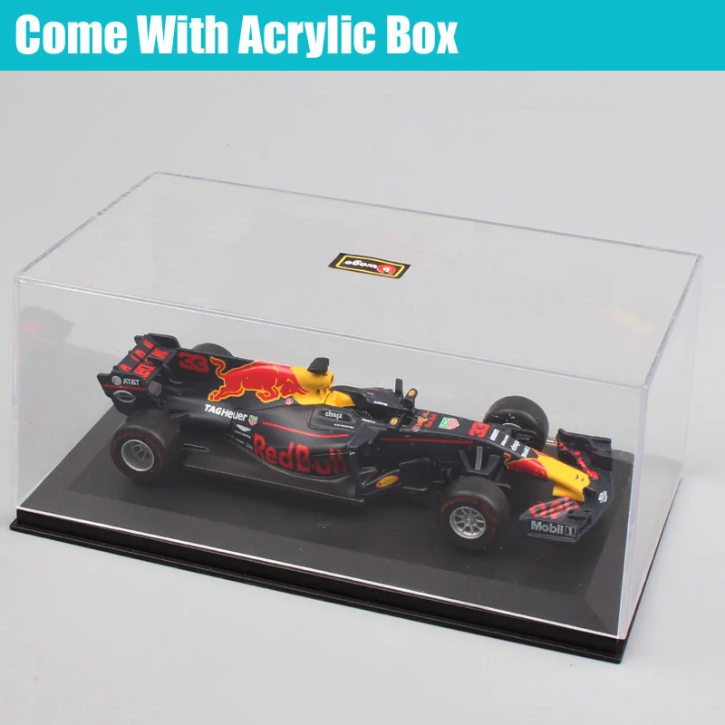 Veículos de Brinquedo em Miniatura Bburago Bull Racing Rb13 n° 3 Daniel 33 Diecasts Racer & Modelo Escala Carros Crianças 1:32 Red 14 Brinquedos e hobbies