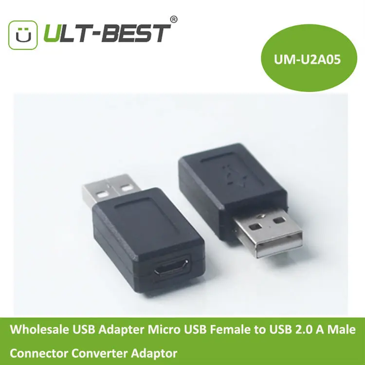 Ult-лучший оптовый USB адаптер микро USB мама к USB 2,0 A папа соединитель конвертер адаптер