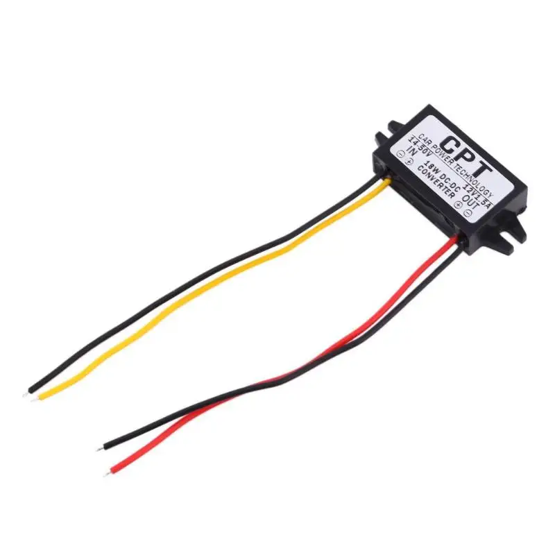 

5.5*2.5 18W DC-DC Converter Buck Module 14-50V to 12V Output Car Power Step Down Regulator Adapter with 30cm Cable