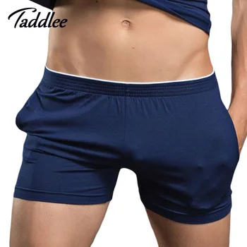 

Taddlee Brand Men's Underwear Boxer Trunks Cotton High Quality Men Underwear Shorts Gay Penis Pouch WJ Man Boxers Home Sleepwear