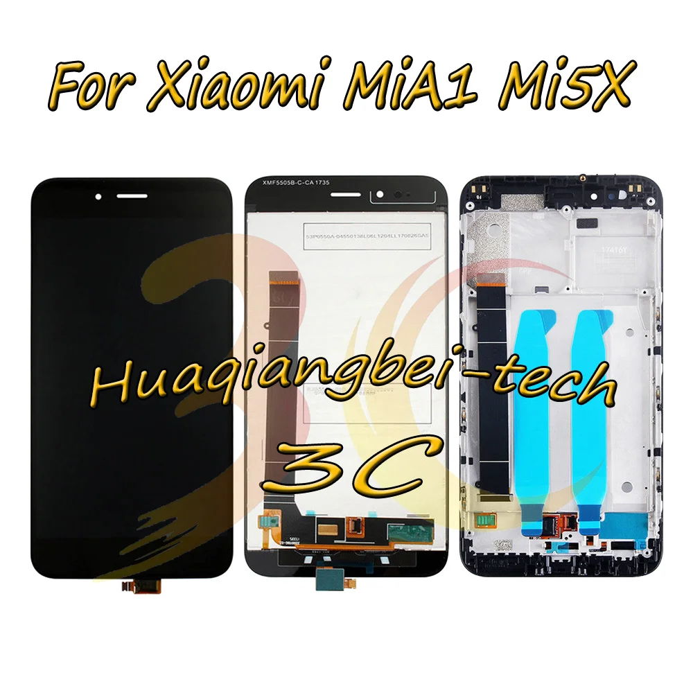 

5.5'' New For Xiaomi Mi A1 MiA1 Full LCD DIsplay +Touch Screen Digitizer Assembly +Frame Cover For Xiaomi Mi5X Mi 5X 100% Tested