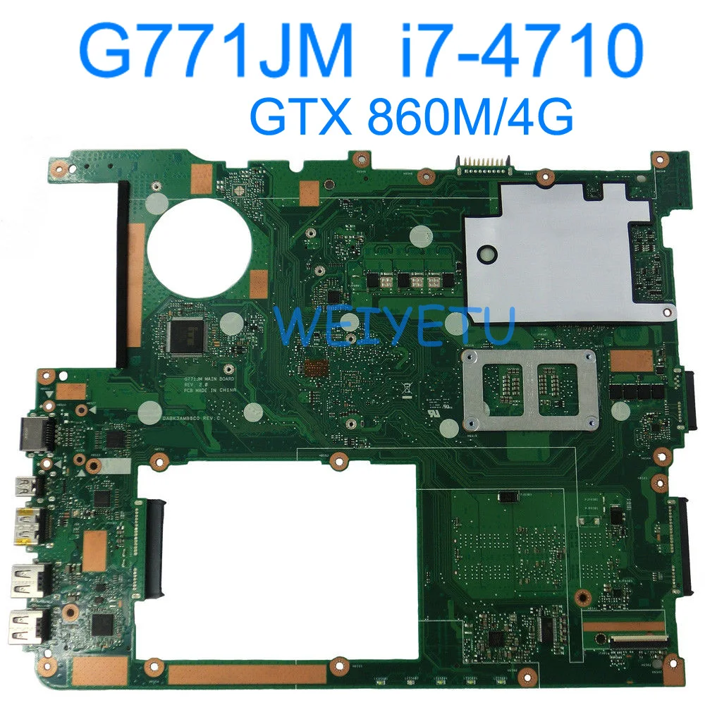 G771JM i7 Материнская плата для ноутбука ASUS DDR3L с ядром 4710 GeForce GTX 860 M/4G материнская