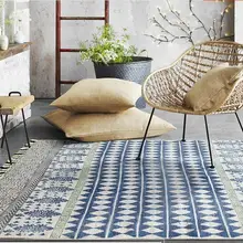 Хлопковый ковер для спальни, Скандинавская гостиная, декоративная зона, коврики для стола, ручная работа, винтажный большой ковер