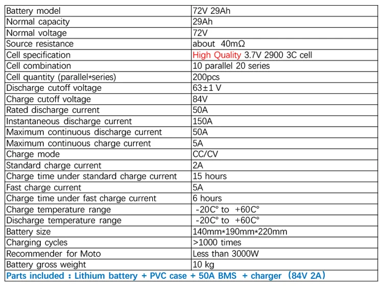 Sale 72V 29Ah 3500W Electric Bike Battery Lithium Ion Battery Pack For Ebike Electric Scooter Battery For Bafang Rechargeable No Tax 1
