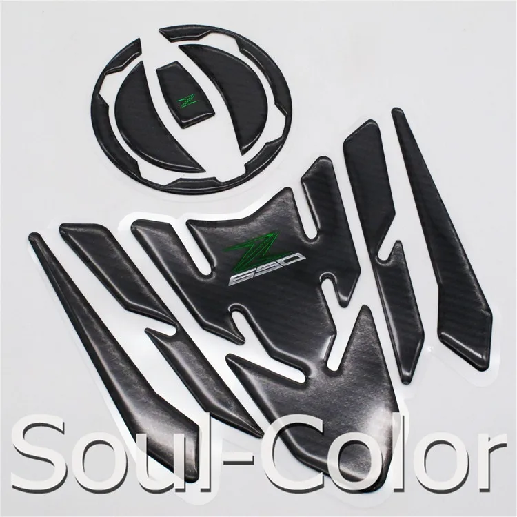 

New Protector Decal Carbon Fiber Motorcycle Fuel Oil Tank Cover Pad Tank Cap Sticker For Kawasaki Z650 2017 Z 650 17