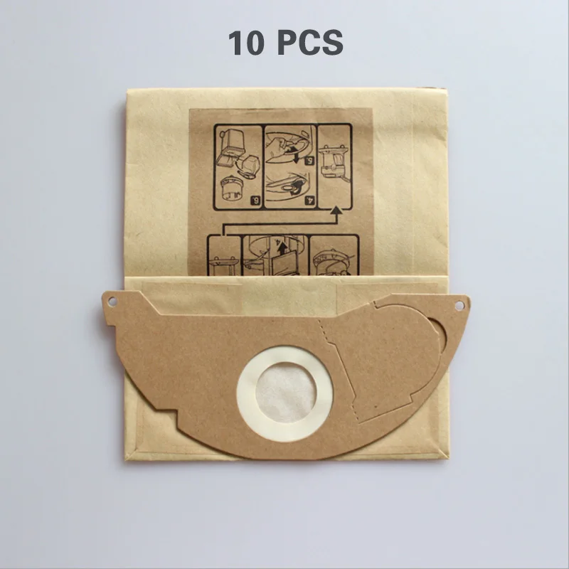 

10 шт./партия вакуумный фильтр бумажный мешок для KARCHER A2004 A2WD2250 054 MV2 высокоэффективный пылесборник