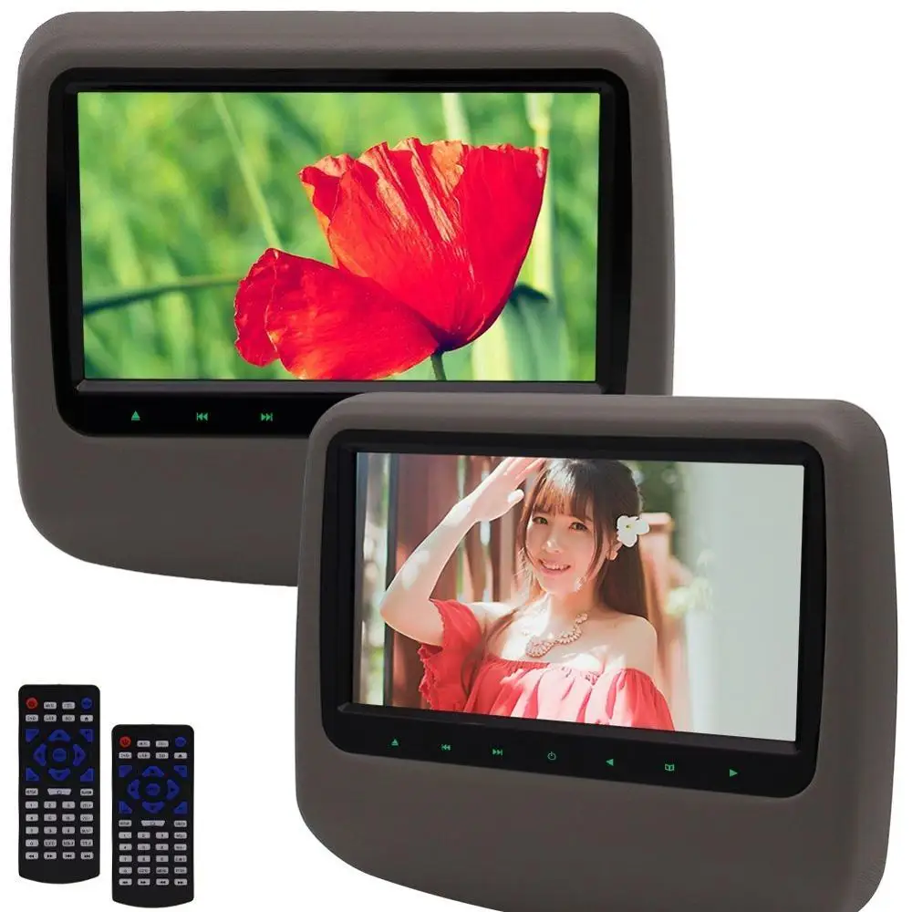 

car pc CD TFT LCD Monitor DVD Player HD Screen Vehicle Headrest Digital Media Player Support FM IR Transmitter USB/SD AV output