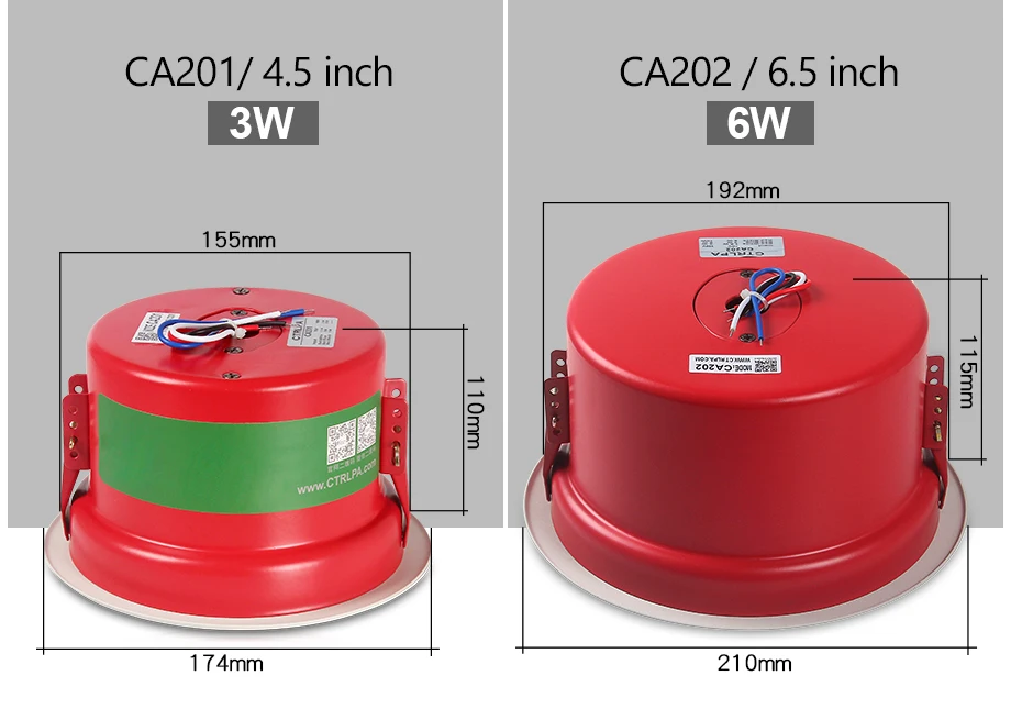 OUPUSHI CA202 3-10 Вт водонепроницаемые, огнеупорные накладные динамики, Встроенные динамики, системы общественного вещания адресные колонки