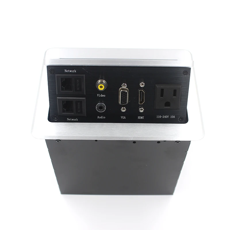 JOHO 15A настольная розетка всплывающая US Socket 2 Datas VGA HDMI аудио L и R вставляет