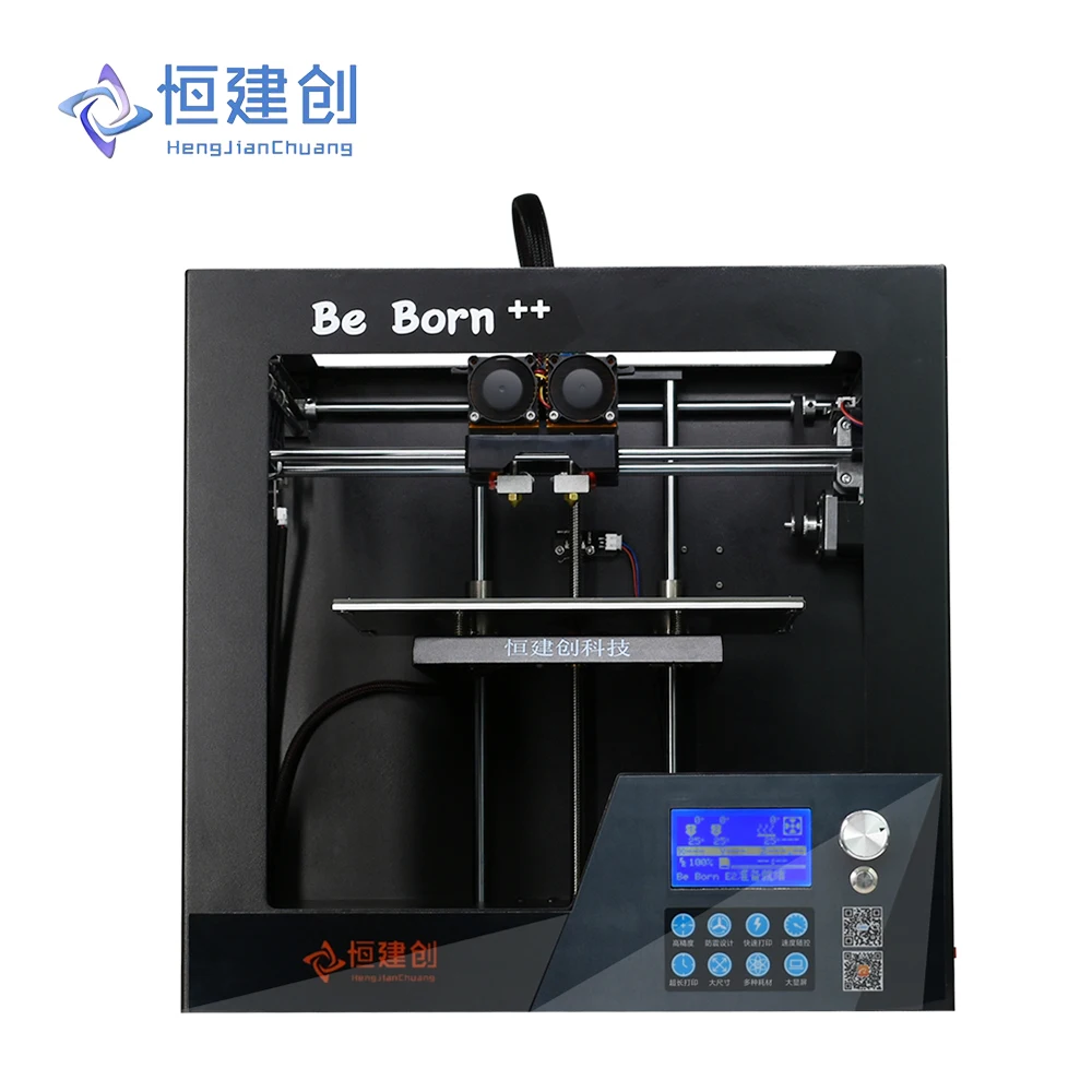 

Be Born E2 Multi Language 3D Printer Double Nozzle Larger Print Size 3.5 inch LED Screen 100-240V DIY 3D Printer