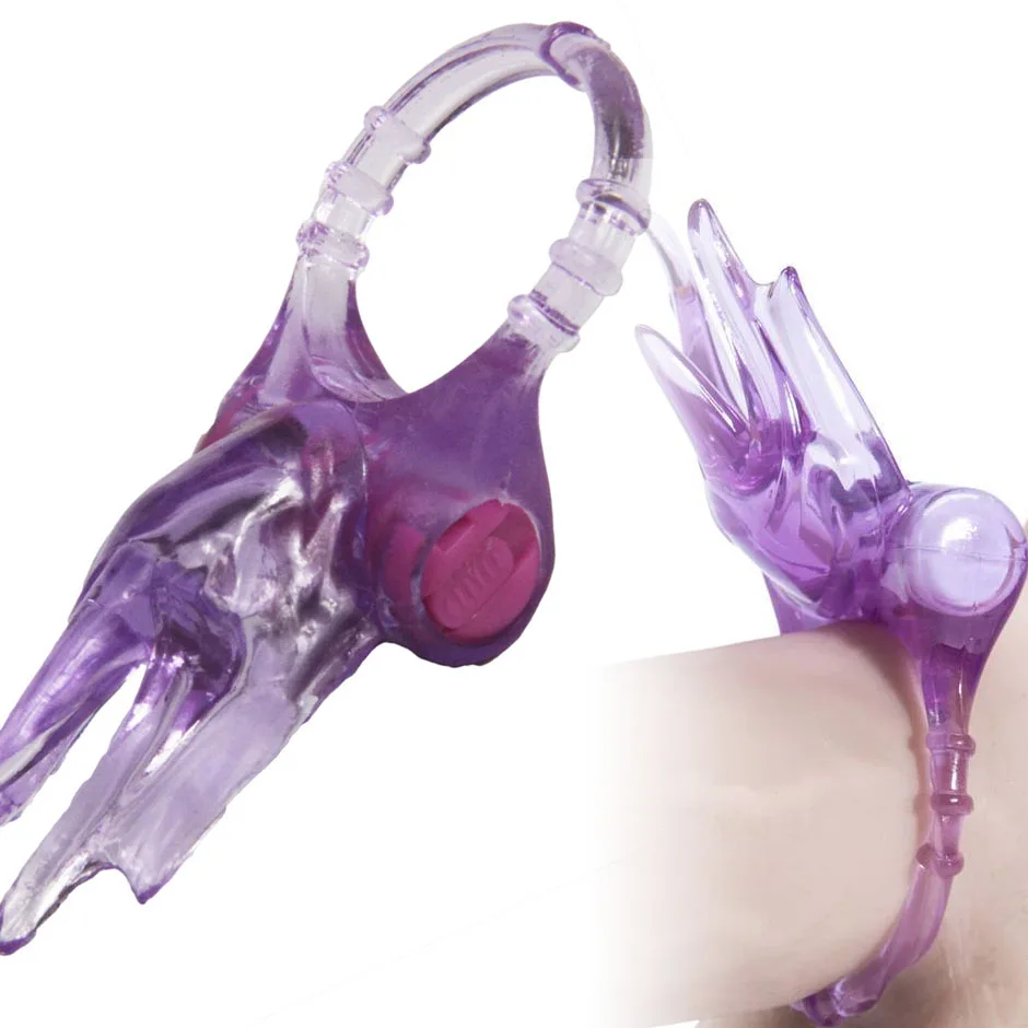 Vibrator Rings Vibrator Sex Toy Longer-lasting ring sex vibrator stronger erection tingling additional stimulation finger rings bullet Vibrating Love Ring