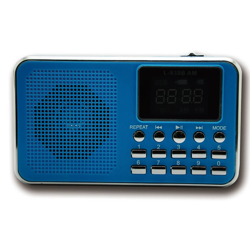 10 шт. L 938BAM Мини Портативный Автосканер FM AM радио с mp3 плеером светодиодный фонарик