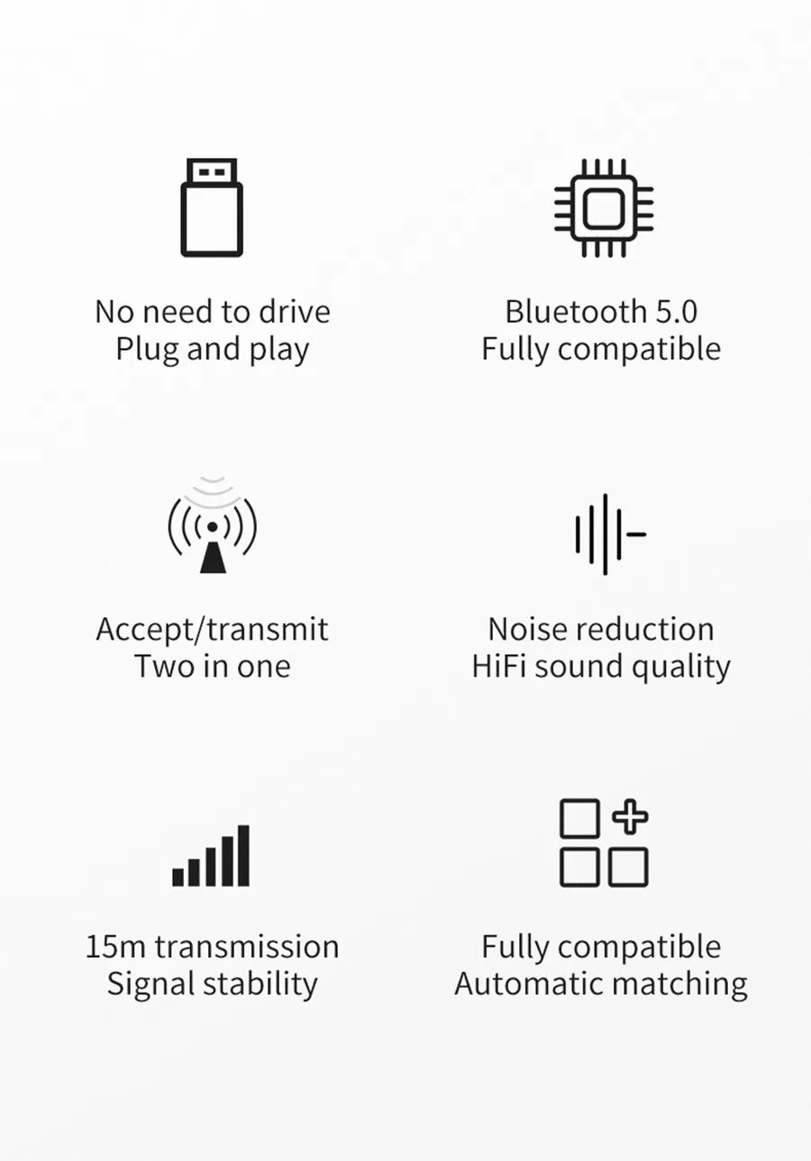 VIKEFON Bluetooth 5,0 аудио приемник передатчик Мини 3,5 мм AUX Jack стерео Bluetooth передатчик для ТВ ПК автомобильный беспроводной адаптер