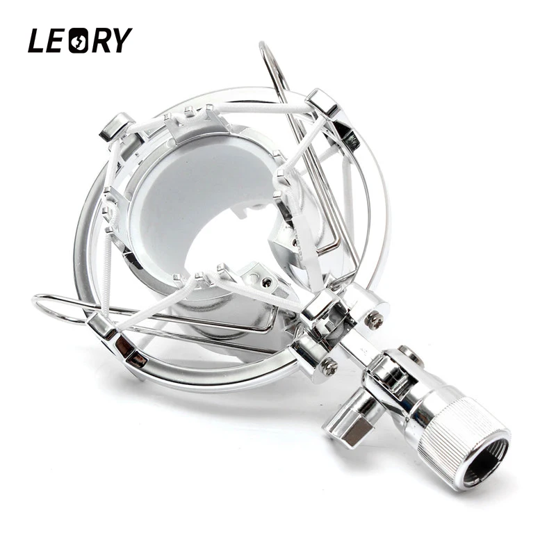LEORY Professional Microphone Shock Mount Studio Sound Recording Mic Stand Mount Clips Holder