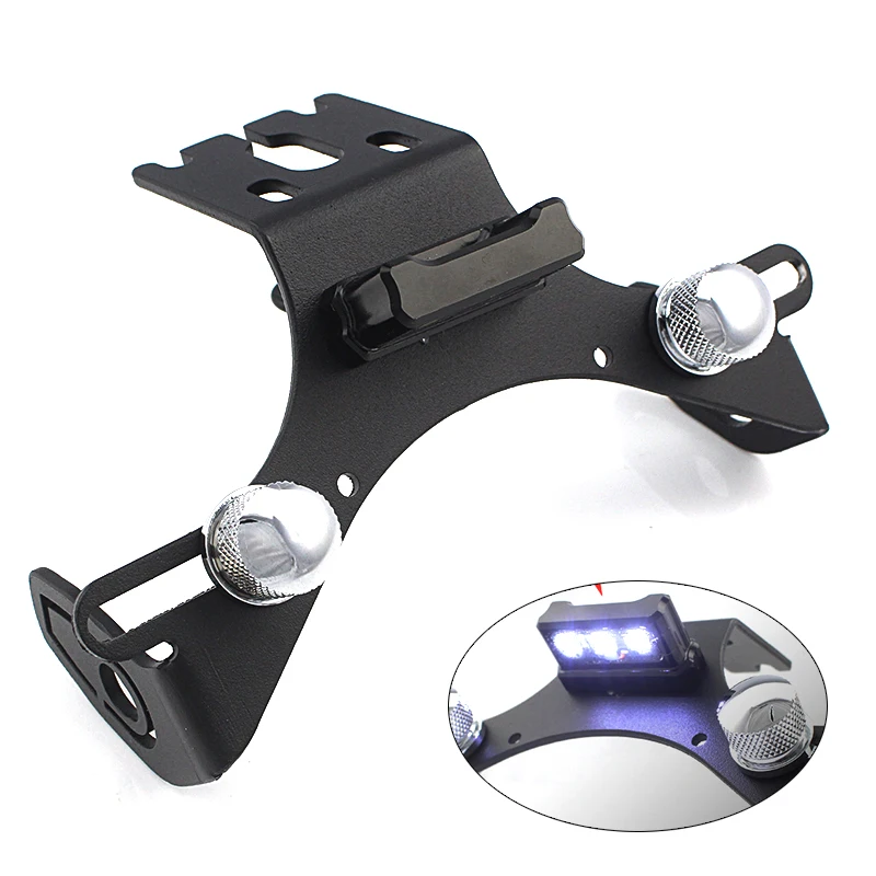 Registration License Plate Holder LED Frame Tail Light Bracket Mount