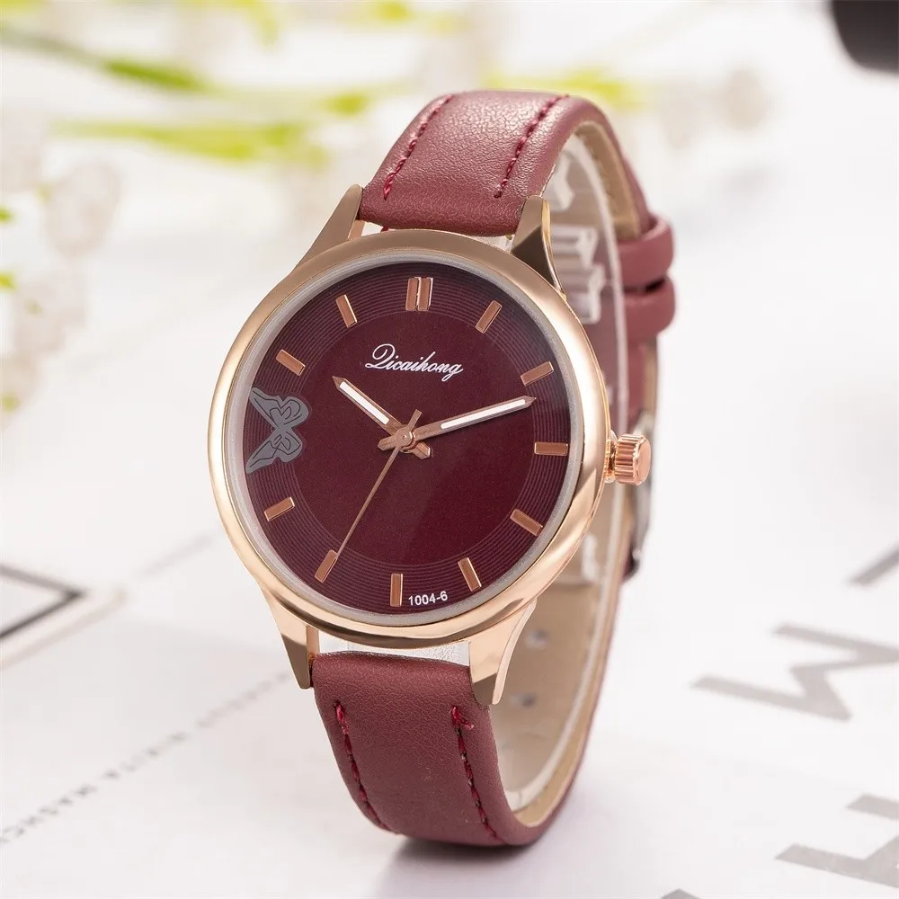 

Fashion Casual Women Watch New Luxury Leather Strap Band Analog Quartz Round Ladies Clock Wrist Watch Watches relogio feminino