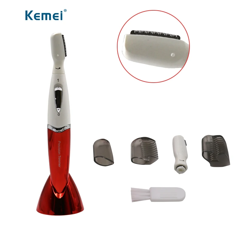 

Kemei Titanium Blade Electric Lady Wet/Dry Trimmer Washable Body Hair Trimmer Removal Epilator for face eyebrow