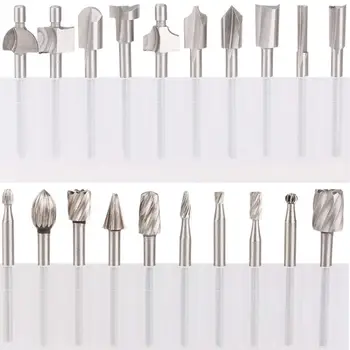 

10Pc Hss Router Carbide Engraving Bits & 10Pcs Router Bit 1/8 inch(3Mm) Shank For Rotary Tools For Diy Woodworking, Carving, E