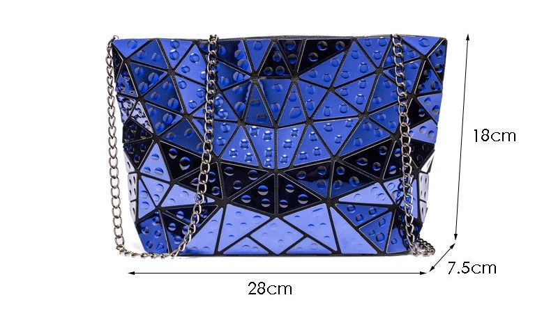 Новые модные женские сумки-мессенджеры с каплями дождя, Геометрическая Повседневная сумка на цепочке, Высококачественная женская сумка через плечо, Ослепительная