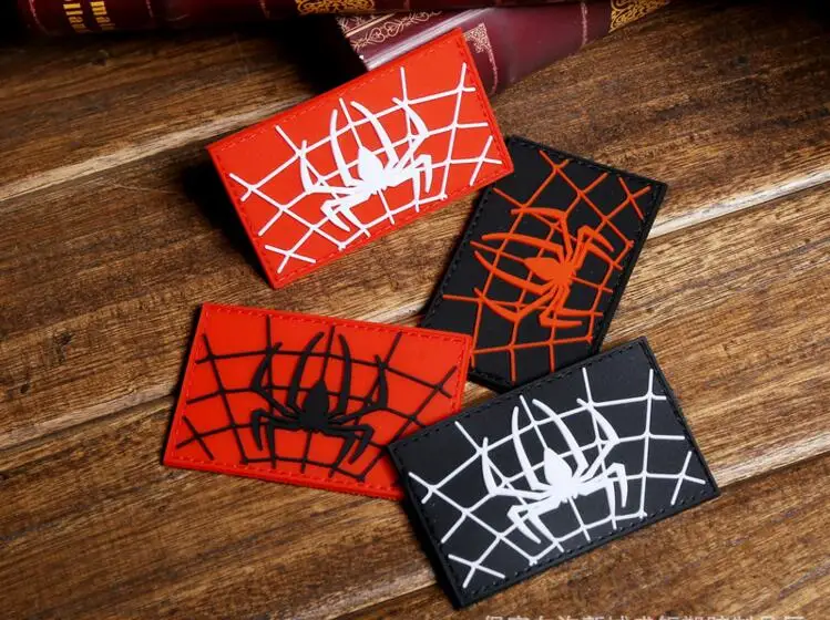 

PVC Spider morale patches hook back swat patch airsoft military patch tactical badges army for backpacks hat wholesale