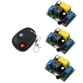 

Top Quality RF Wireless Remote Control Switch System AC 220 V 1 Channel 3 piece Receivers & 1 piece Transmitter Learning Code