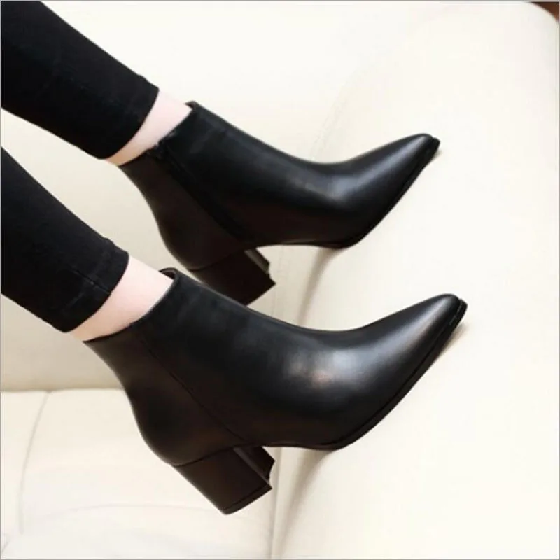 

Women Elegant Office Pumps High Heels Foe Female Zipper Pointed Toe Thin Heel Shoes Ladies Stiletto Fashion Footwear