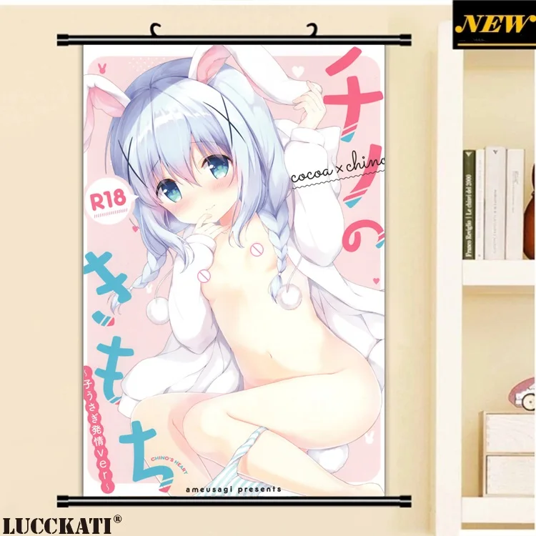 40X60 см Gochiusa Gochuumon wa Usagi Desu ka Rabbit сексуальная лоли мультфильм аниме картинка
