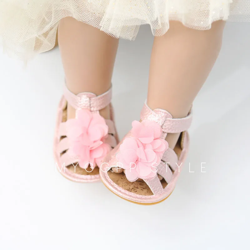 

2019 Summer Newborn Baby Girls Sandal PU Flower Leather Princess Shoes Infant Kids Toddler Soft Sole Non-slip Crib Shoes 3-18M