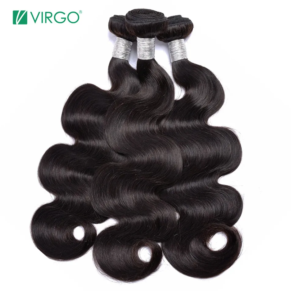 Девы бразильские волнистые волосы пучки волос натуральный Цвет 100% пряди человеческих волос для наращивания волос 1/3/4 шт. 10-28 дюймов Волосы