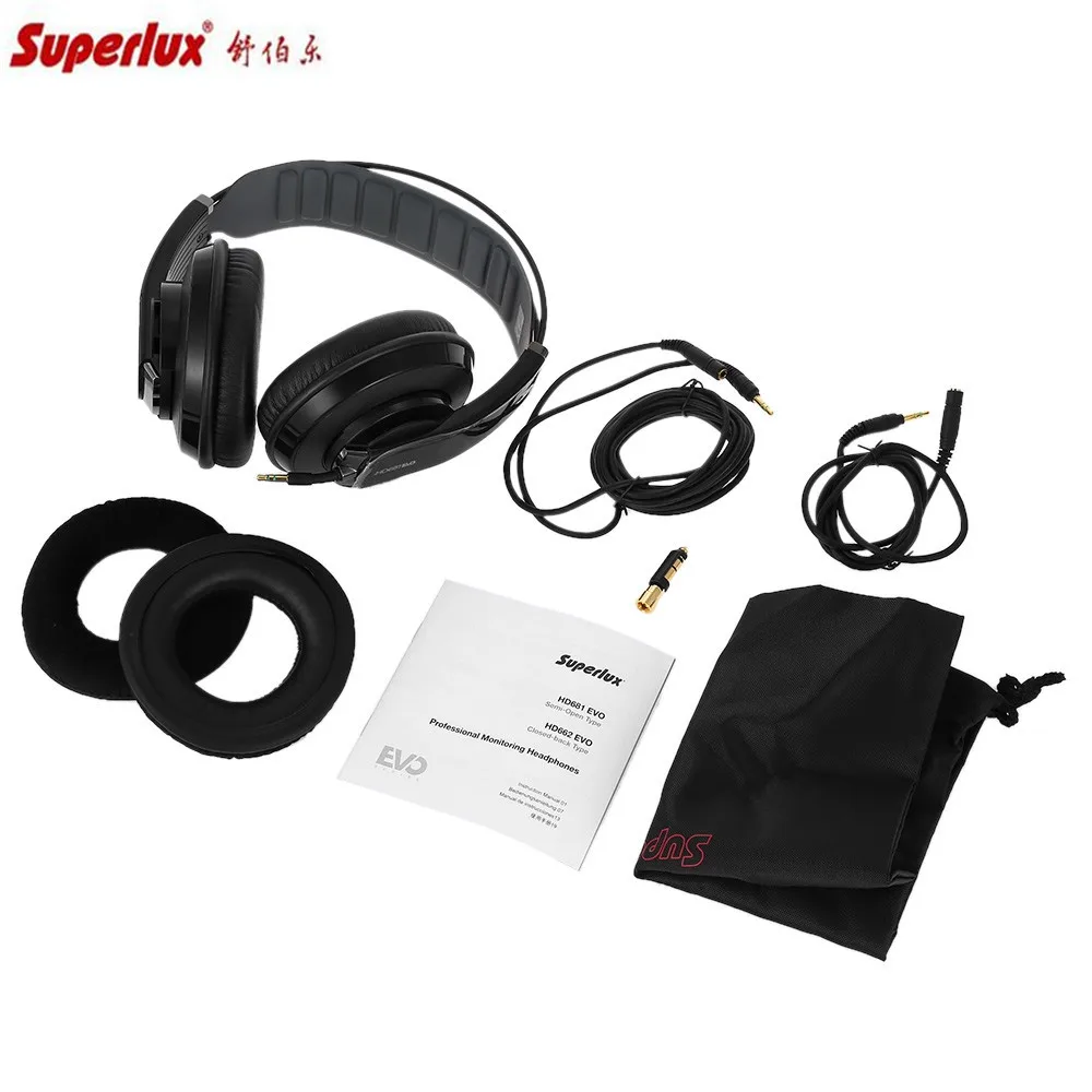 Superlux наушники HD681EVO динамические полуоткрытые для мониторинга звука Съемная