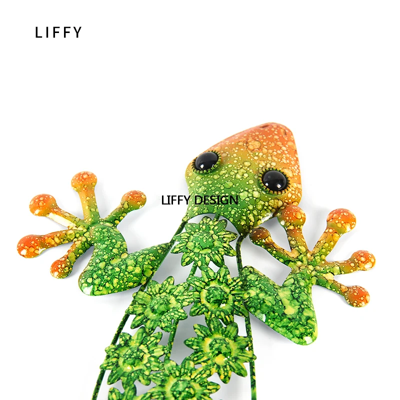 Liffy Metal Lizard Wall Art Garden Outdoor Decoration for Miniatura Yard and Home and Room Decoration for Garden Border