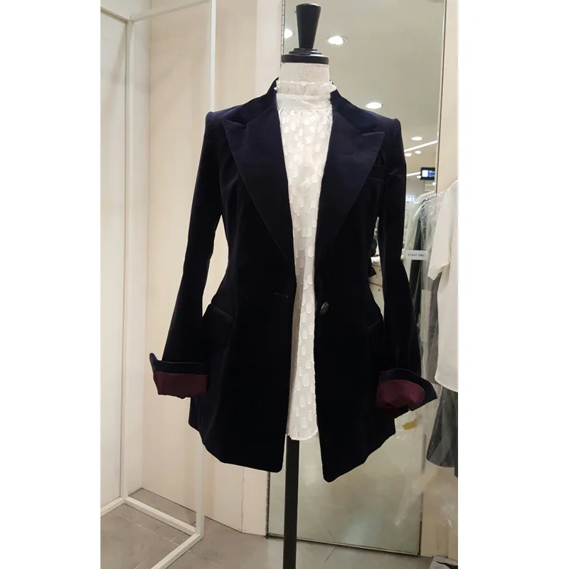 Golden Velvet Mini Suit Jacket Women Spring 2019 New Slim Waist Long Mini Suit Jacket Trend Women Blazers and Jackets Suit Coat Golden Velvet Mini Suit Jacket Women Spring 2019 New Slim Waist Long Mini Suit Jacket Trend Women Blazers and Jackets Suit Coat