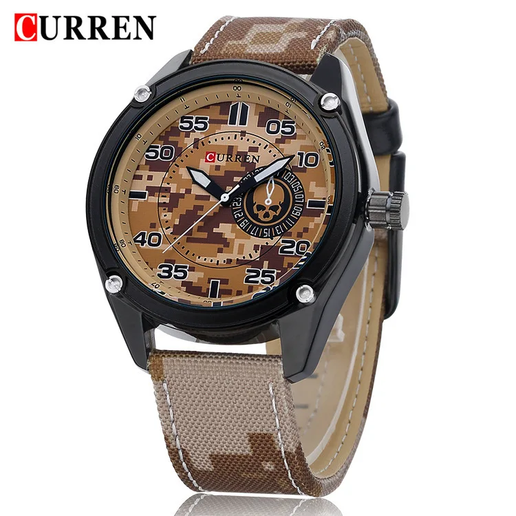 Prix pour Curren marque de luxe véritable bracelet en cuir affichage analogique hommes montre à Quartz montre décontracté hommes montre - bracelet relogio masculino Prix pour Curren marque de luxe véritable bracelet en cuir affichage analogique hommes montre à Quartz montre décontracté hommes montre - bracelet relogio masculino