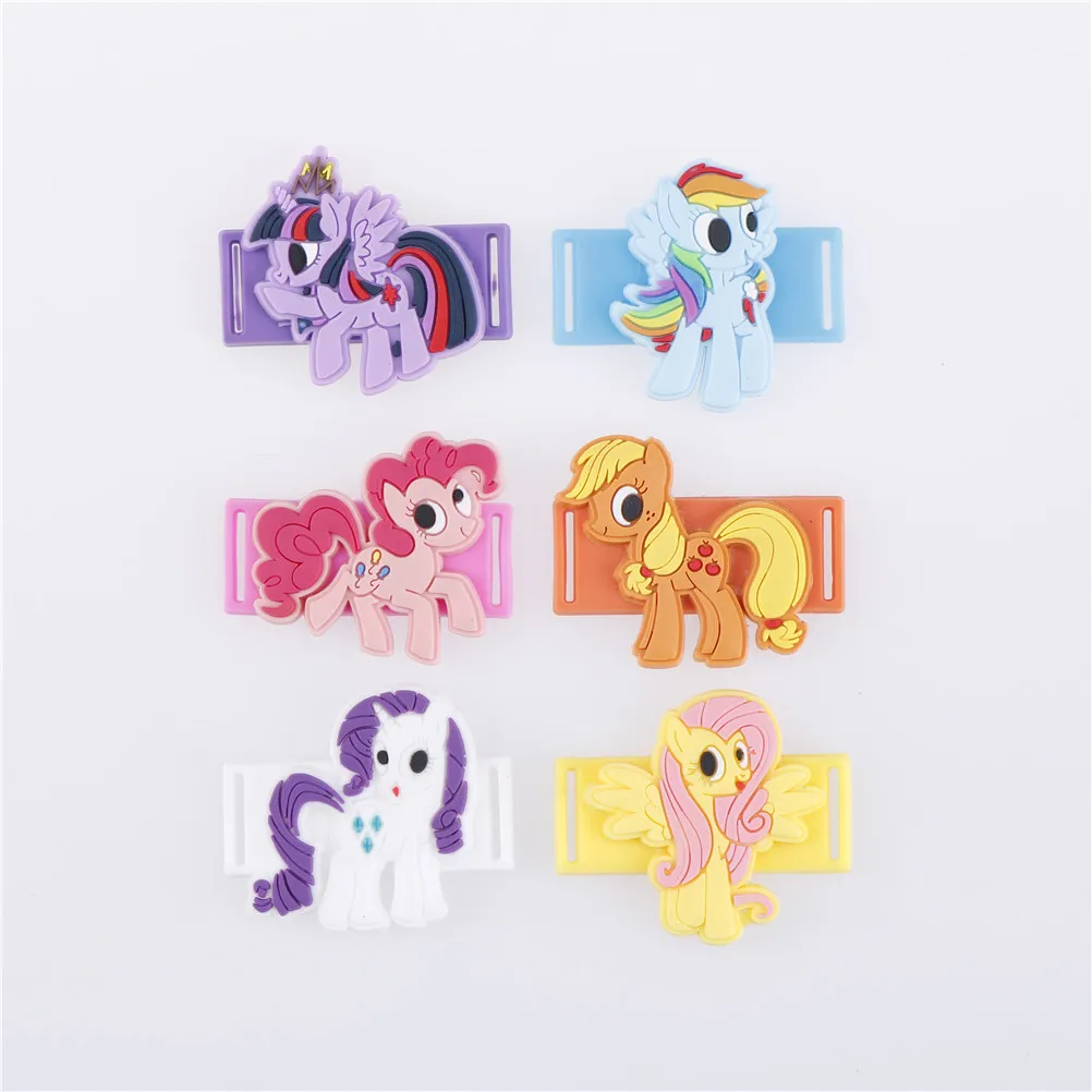 

1PCS Children's Gift Cute Horse For Sports Shoes Accessories PVC Cloth Lace Buckle For Shoes Sneakers Decoration Accessories