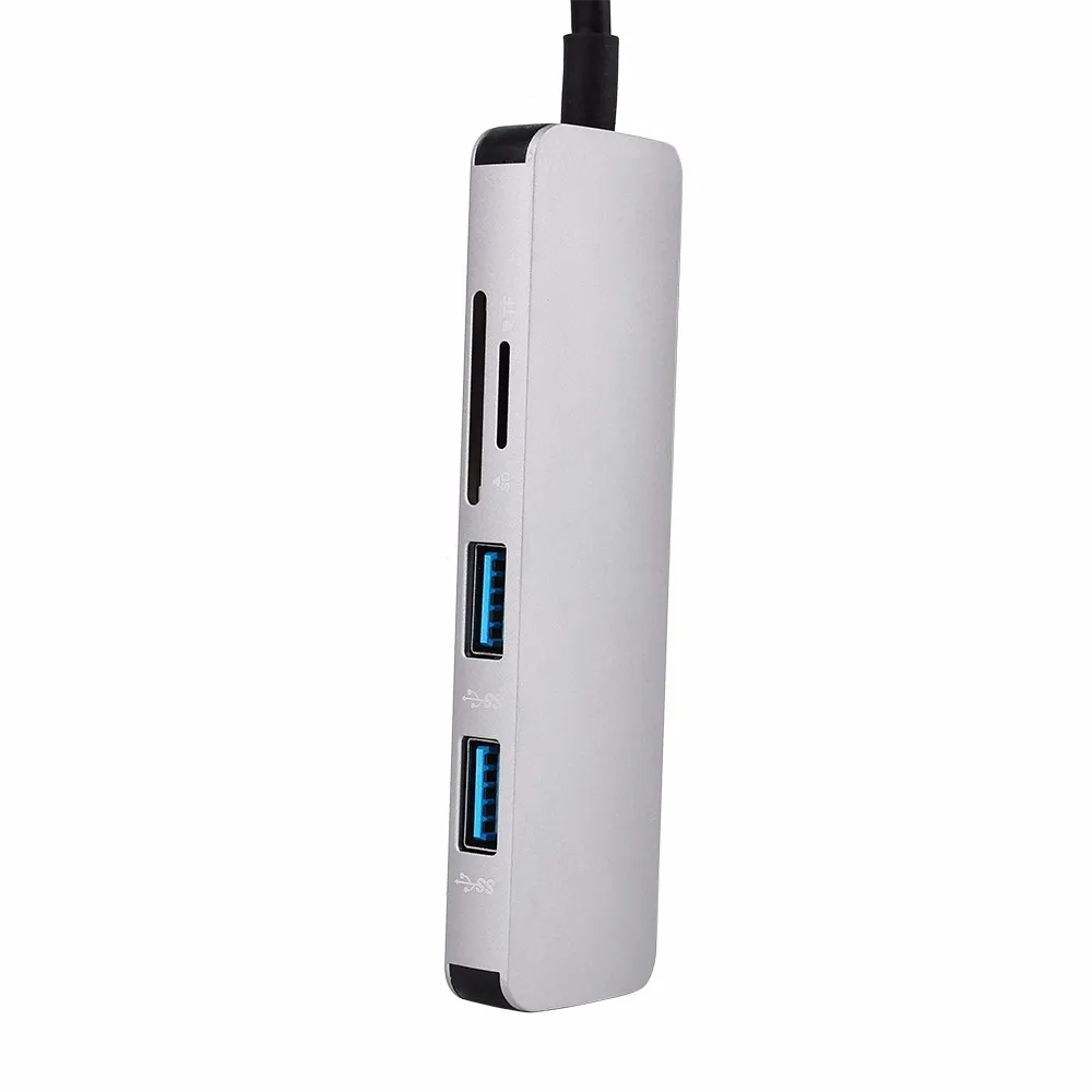 Конвертер кабель адаптер DisplayPort Mini TYPE C к HDMI + концентратор USB SD переходник для sd