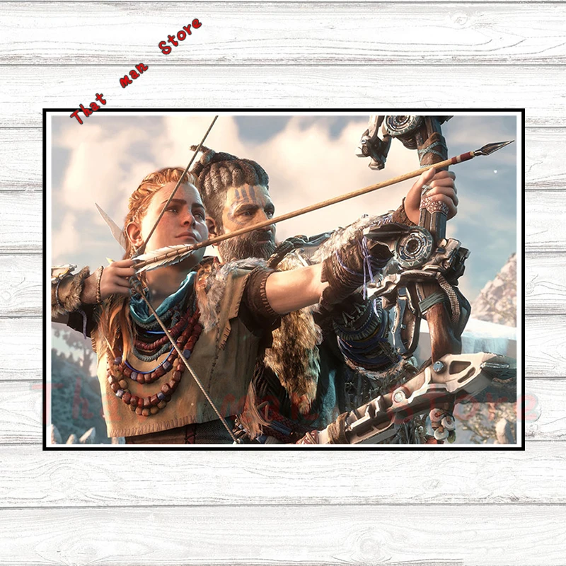 Horizon Zero постер с тематикой рассвета для HD плаката белая картонная отделка дома