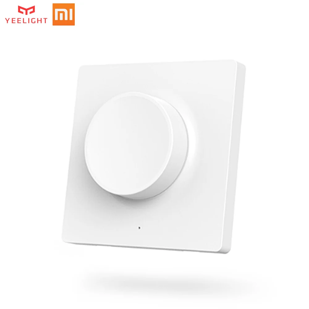 

HOT Original Xiaomi Mijia Yeelight Smart Dimmer Switch Intelligent Adjustment Off Light Still Work 5 In 1 Control Smart Switch