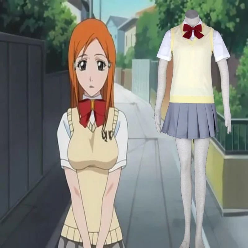 Girl's Uniform COS Anime Bleach Karakura Town School Uniform Suit