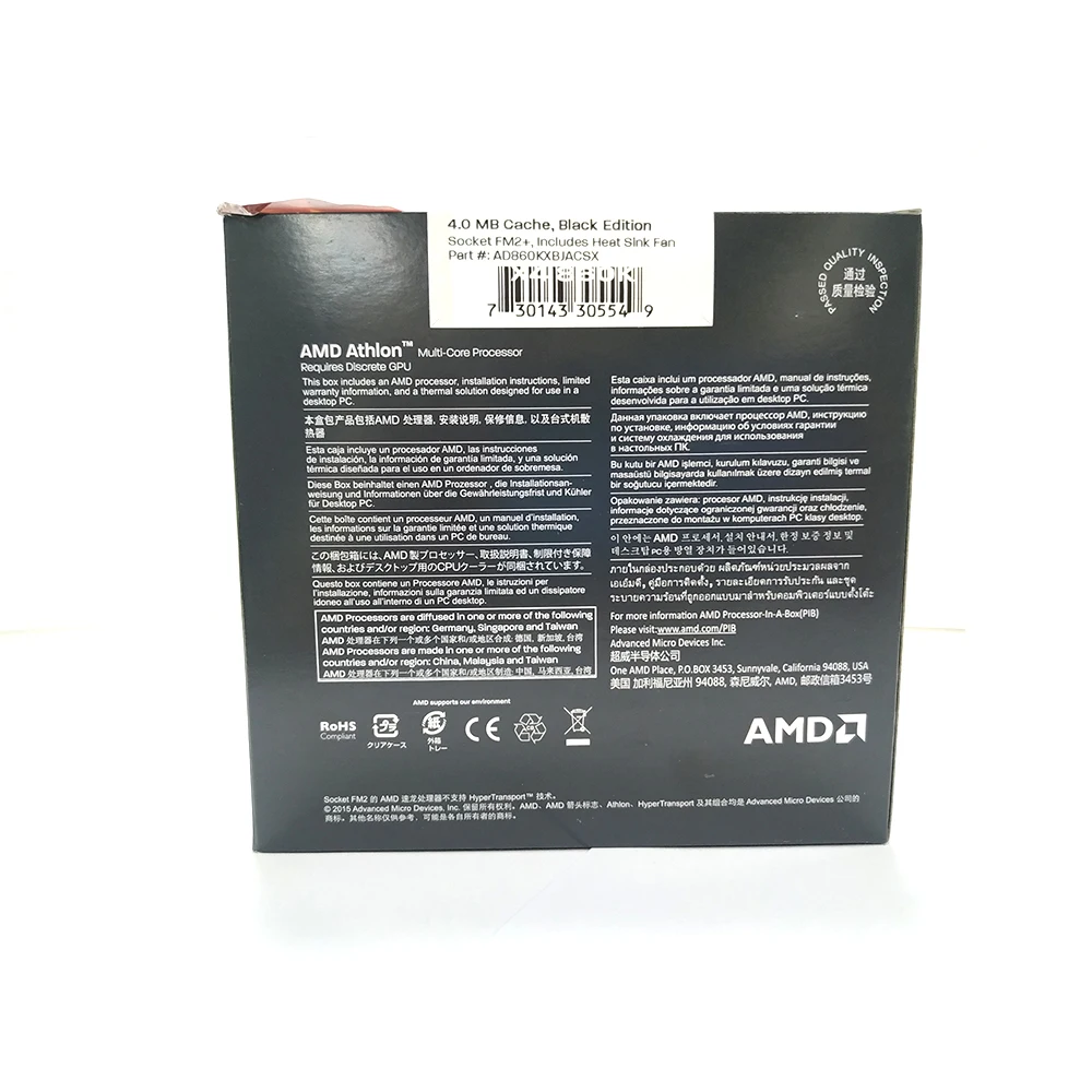 AMD Athlon X4 860 к 860 с четырехъядерным процессором 3700 МГц Процессор процессор разъем FM2+ 4000 МГц максимальная ускоренная настольный процессор в штучной упаковке с вентилятор радиатора