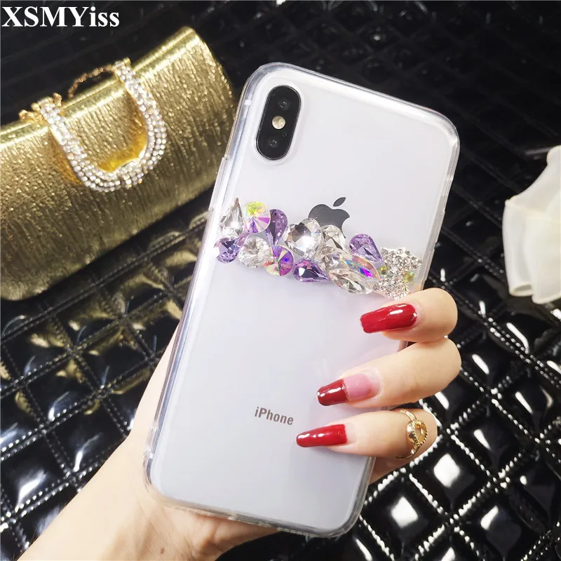 

Bling Crystal Diamond Bow Tie Clear Rhinestone Phone Cases Cover For Xiaomi5X 6X 8 9 SE Lite MAX2 For Redmi Note 4X 5A 5 6 7 Pro