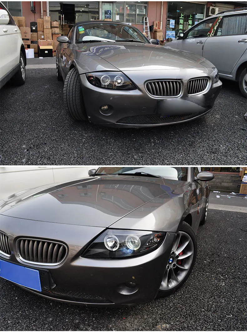 Ламельная машина фары для BMW E85 Z4 фара Ангельские глазки 2003 до 2008 год z4 фар переднего света